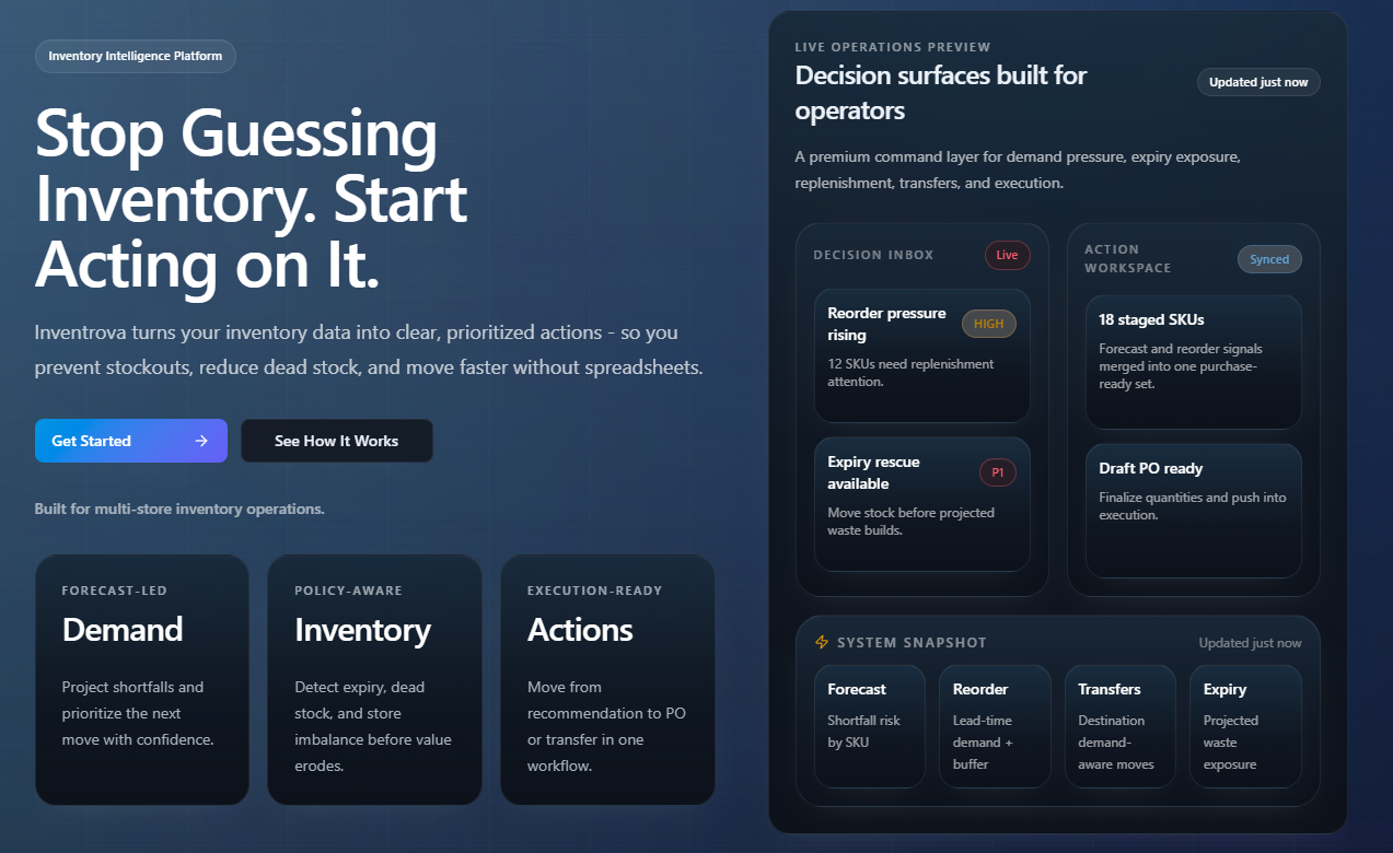 Inventrova decision surfaces built for operators